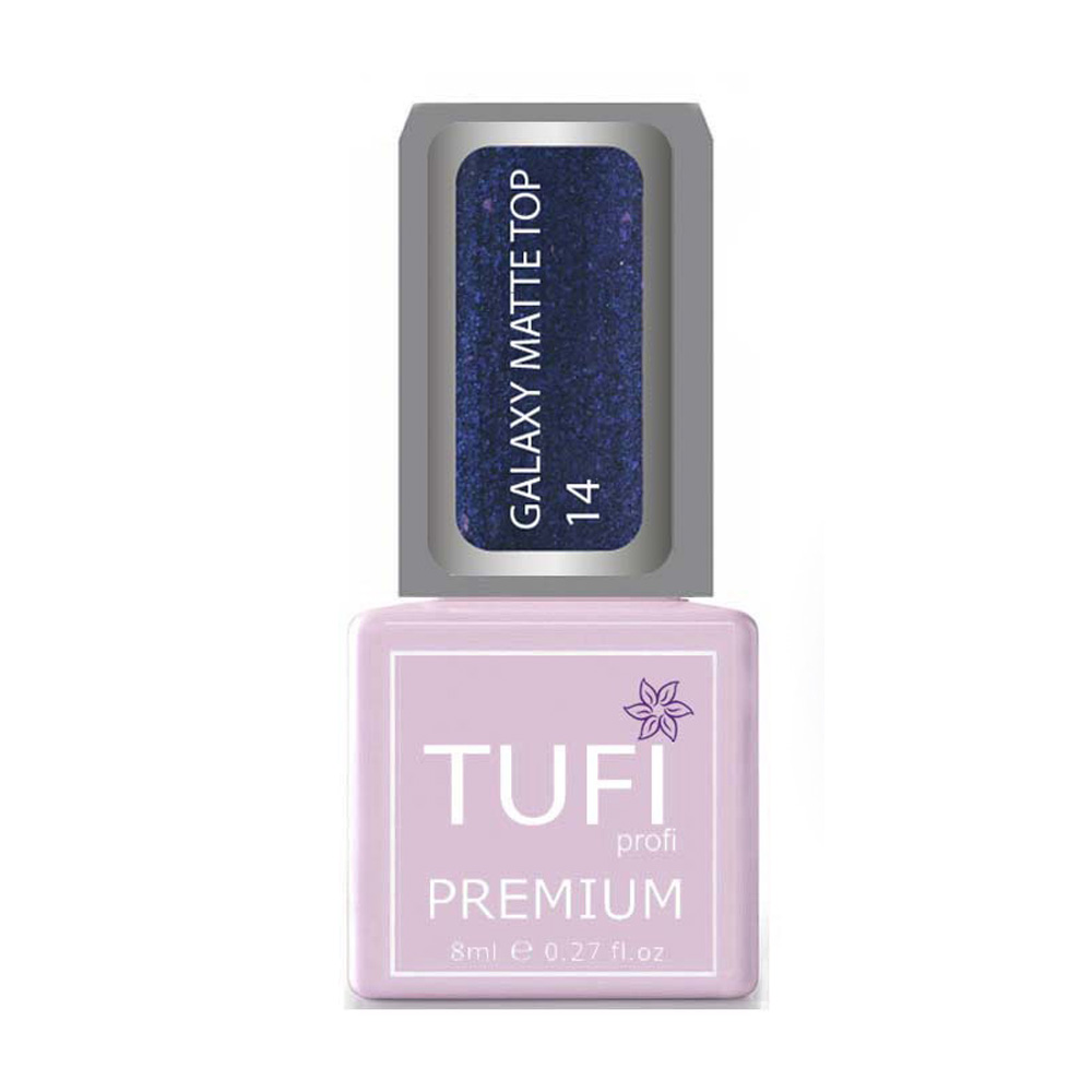 Топ для гель-лаку Tufi profi Premium Galaxy Matte Top 14 Фенікс, 8 мл